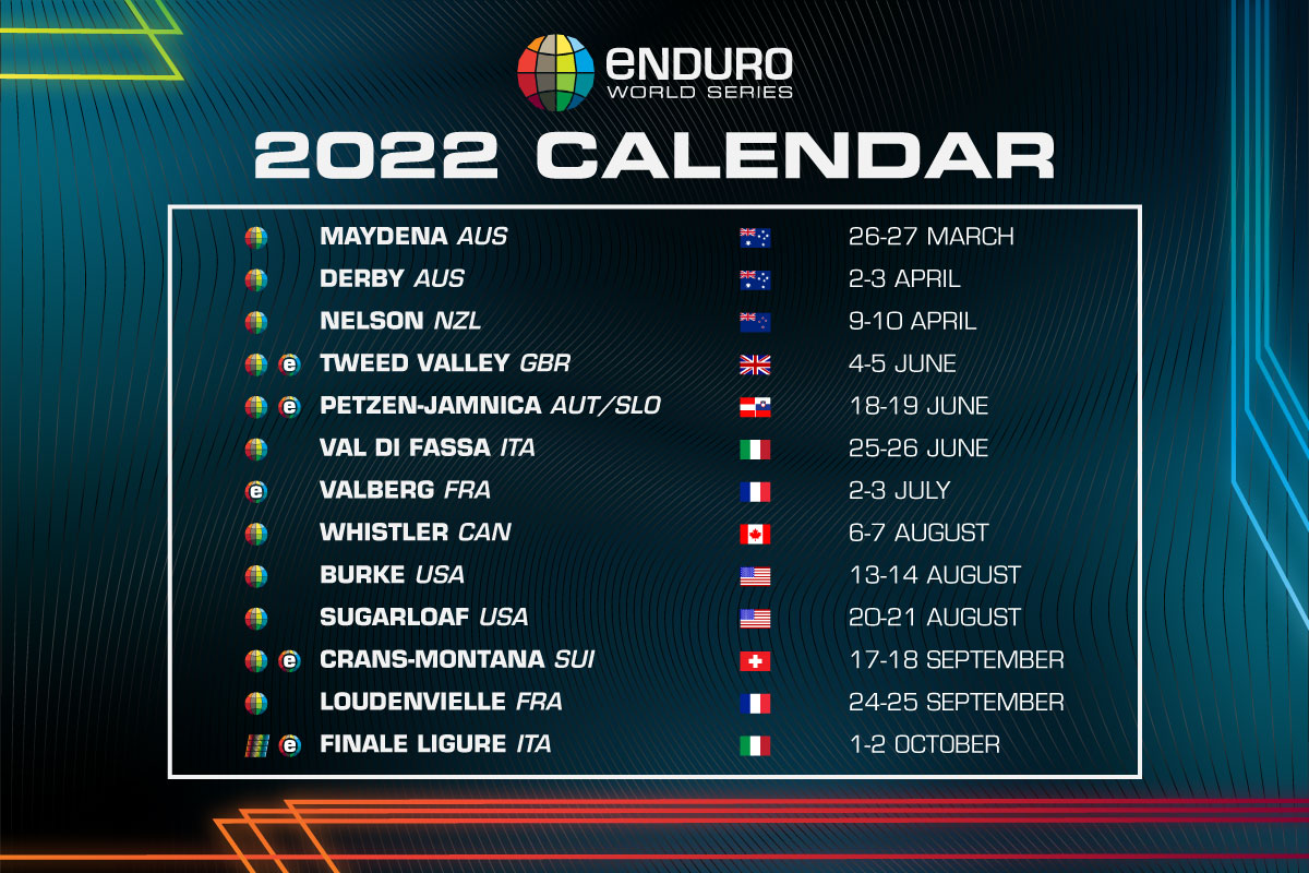 EWS Enduro World Series 2022 Race Calendar